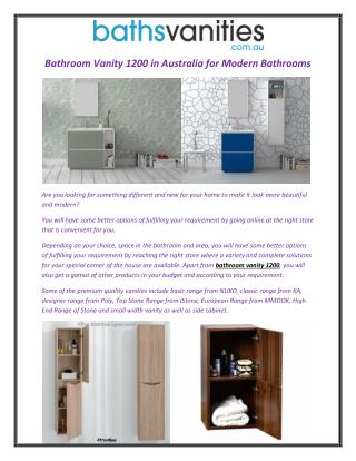 Bathroom Vanity 1200 in Australia for Modern Bathrooms