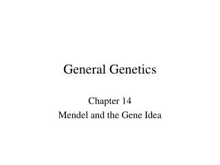 General Genetics