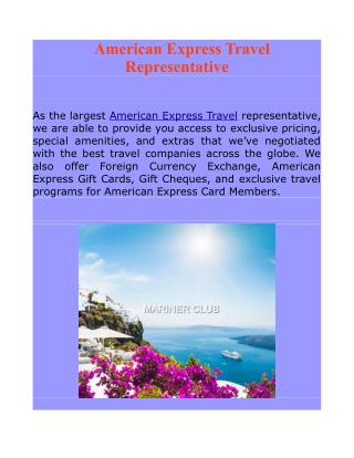 American Express Travel Representative