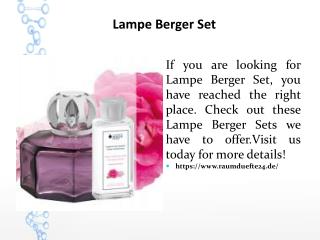 Lampe Berger Set