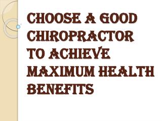 Necessary Conditions to Achieve Maximum Health Benefits