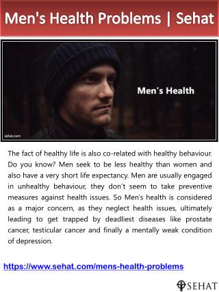 Men's Health Problems | Sehat