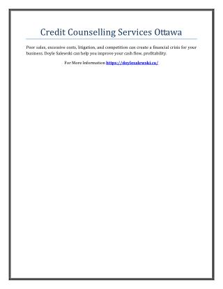 Credit Counselling Services Ottawa