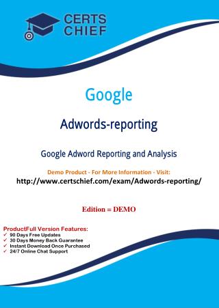 Adwords-Reporting Certification Guide