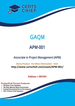 APM-001 Exam Questions Answers
