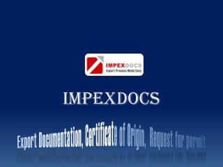 Export Documentation and Request for Permit