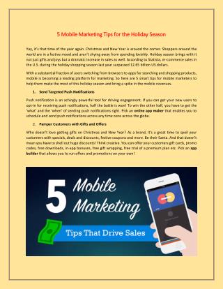 5 Mobile Marketing Tips for the Holiday Season