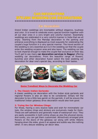 Car decoration services in Nagpur