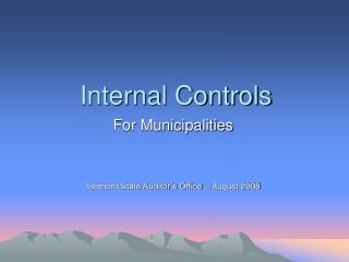 Internal Controls