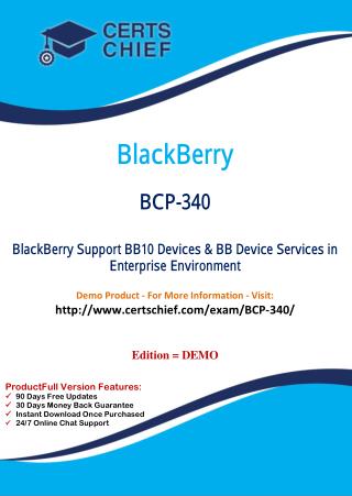 BCP-340 Test Questions and Answers