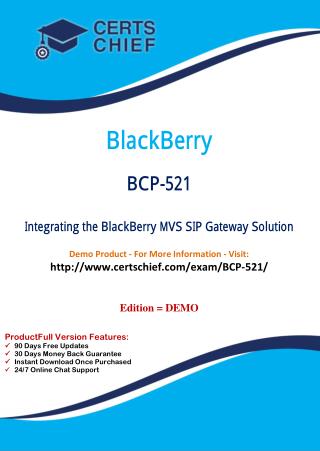 BCP-521 Test Questions and Answers