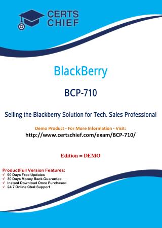 BCP-710 Test Questions and Answers