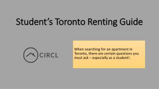 Student’s Toronto Renting Guide