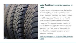 Company Car Fleet Insurance