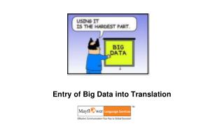 Entry of Big Data into Translation