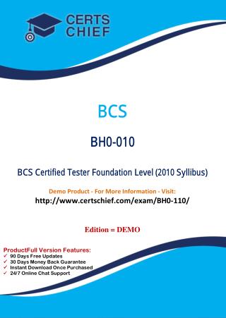 BH0-110 Certification Practice Test
