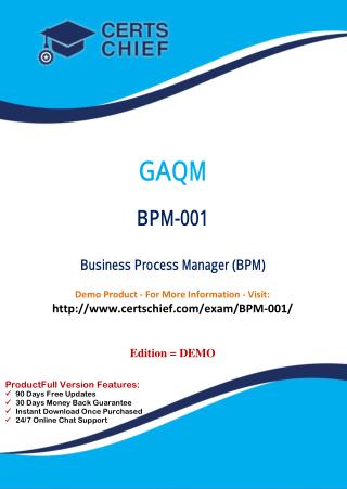 BPM-001 Certification Practice Test