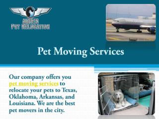 Pet Moving Services