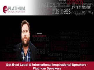 Get Best Local & International Inspirational Speakers - Platinum Speakers