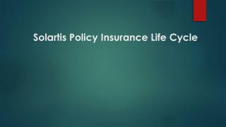 Life Cycle Of Insurance Policy