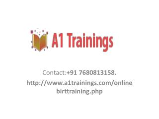 birt report online trainings-course content