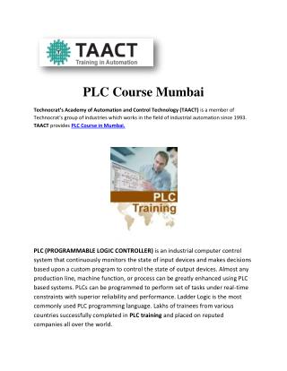 PLC Course Mumbai