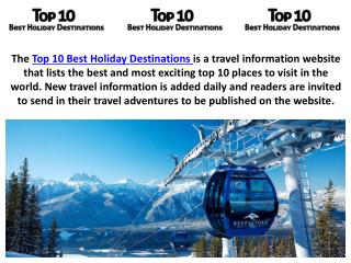 top10holidaydestinations Online Presentations Channel