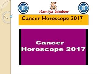 Cancer Horoscope 2017