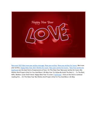 New year wishes for lovers