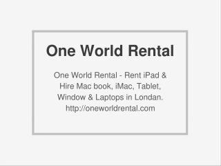 One World Rental