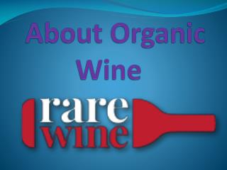 About organic wine