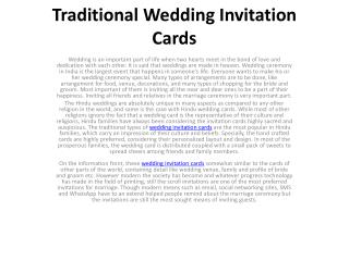 Wedding Invitation Cards