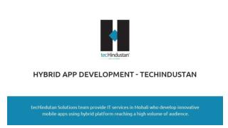 Hybrid App Development - tecHindustan Solutions