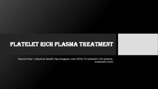 Platelet Rich Plasma Treatment