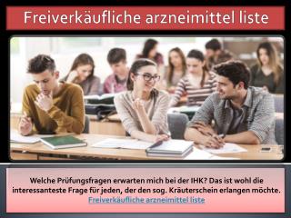 Freiverkäufliche arzneimittel liste