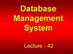 Database Management System