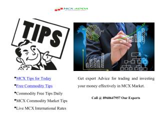 Invest Your Money with MCX Free Tips Today - MCXadda