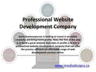 Professional Website Development Company Canada - iMedia Designs