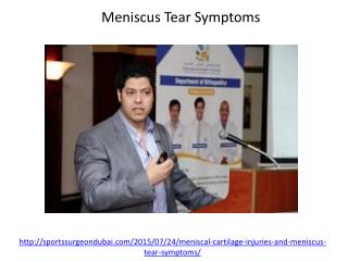 What is the meniscus tear symptoms