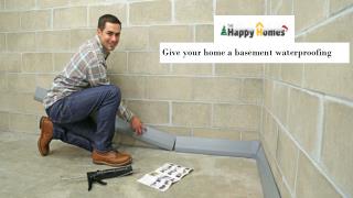 Give your home a basement waterproofing