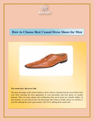 How to Choose Best Casual Dress Shoes for Men