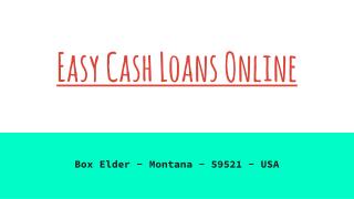 Easy Cash Loans Online in USA