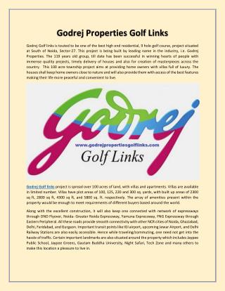 Godrej Properties Golf Links