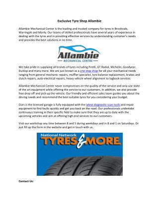 Exclusive Tyre Shop Allambie