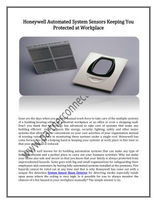 Honeywell Automated System Sensors Keeping You Protected at Workplace