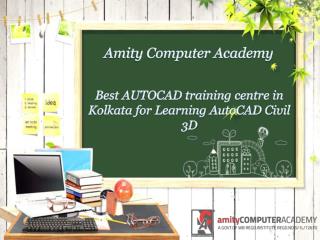 Best AUTOCAD training centre in Kolkata for Learning AutoCAD Civil 3D