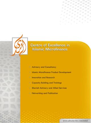 Alhuda CIBE- Centre of Excellence in Islamic Microfinance