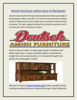 Amish furniture online store in Rochester