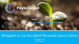 Whiplash in Car Accident Personal Injury Claims