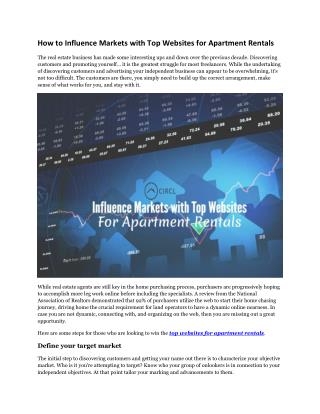 How to Influence Markets with Top Websites for Apartment Rentals